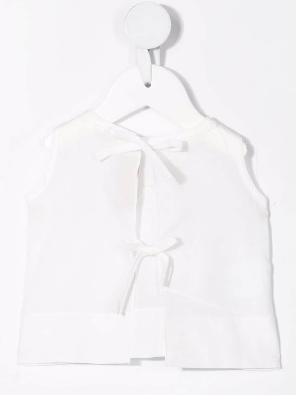 Shop La Stupenderia Embroidered Sleeveless Top In White