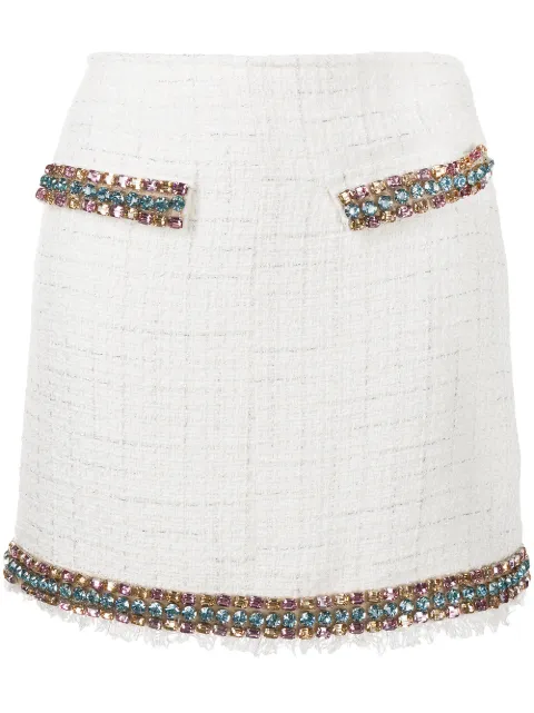 Blumarine embellished tweed skirt