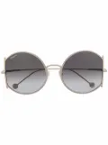 Ferragamo round-frame sunglasses - Gold