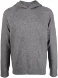 Vince melange-effect knit hoodie - Grey