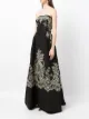 Oscar de la Renta ストラップレス シルクドレス