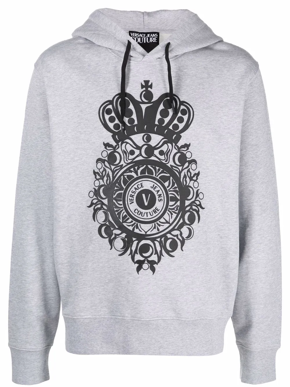 

Versace Jeans Couture hoodie con cordón y logo estampado - Gris