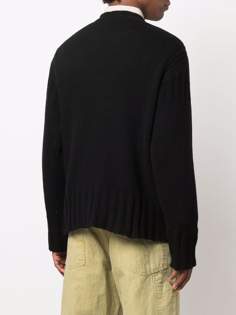 Shop Jil Sander Drop-shoulder Cashmere Jumper In Black