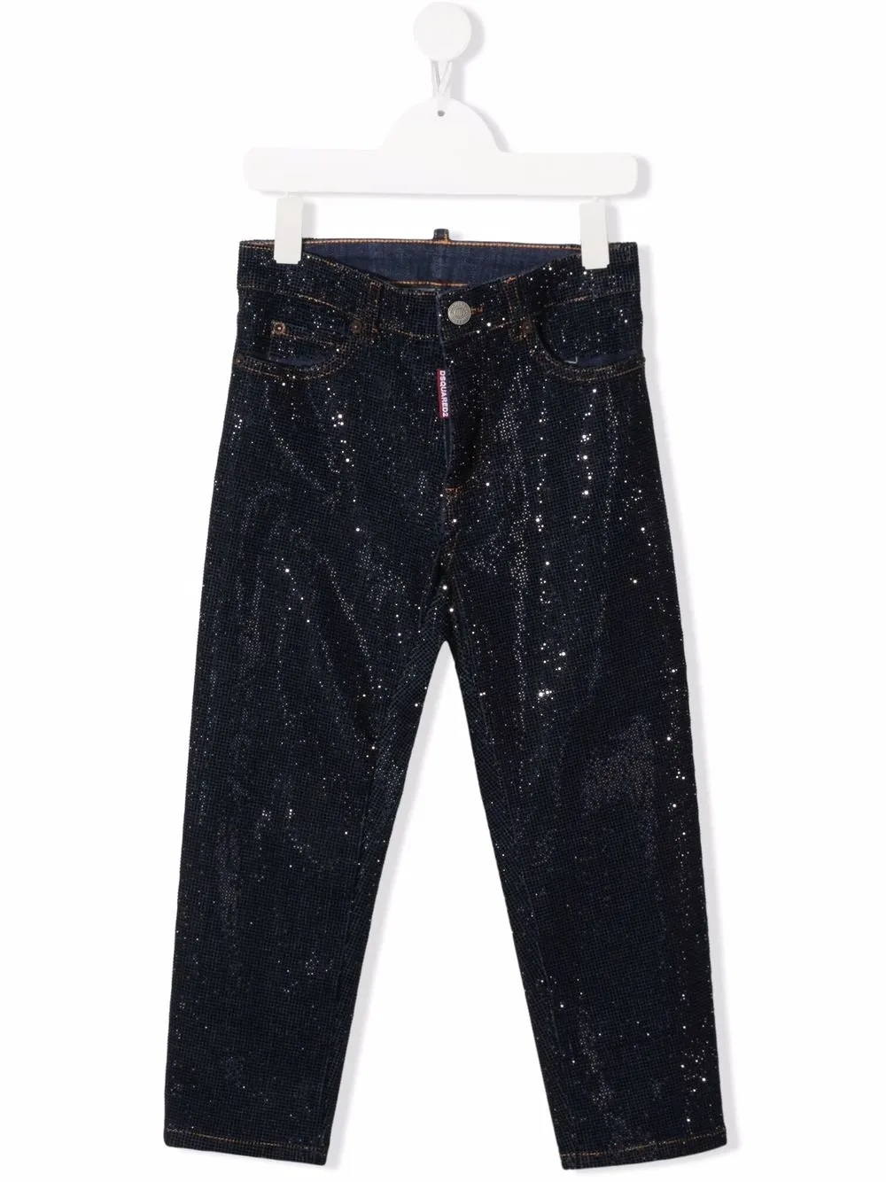 

Dsquared2 Kids jeans rectos con tiro medio - Azul