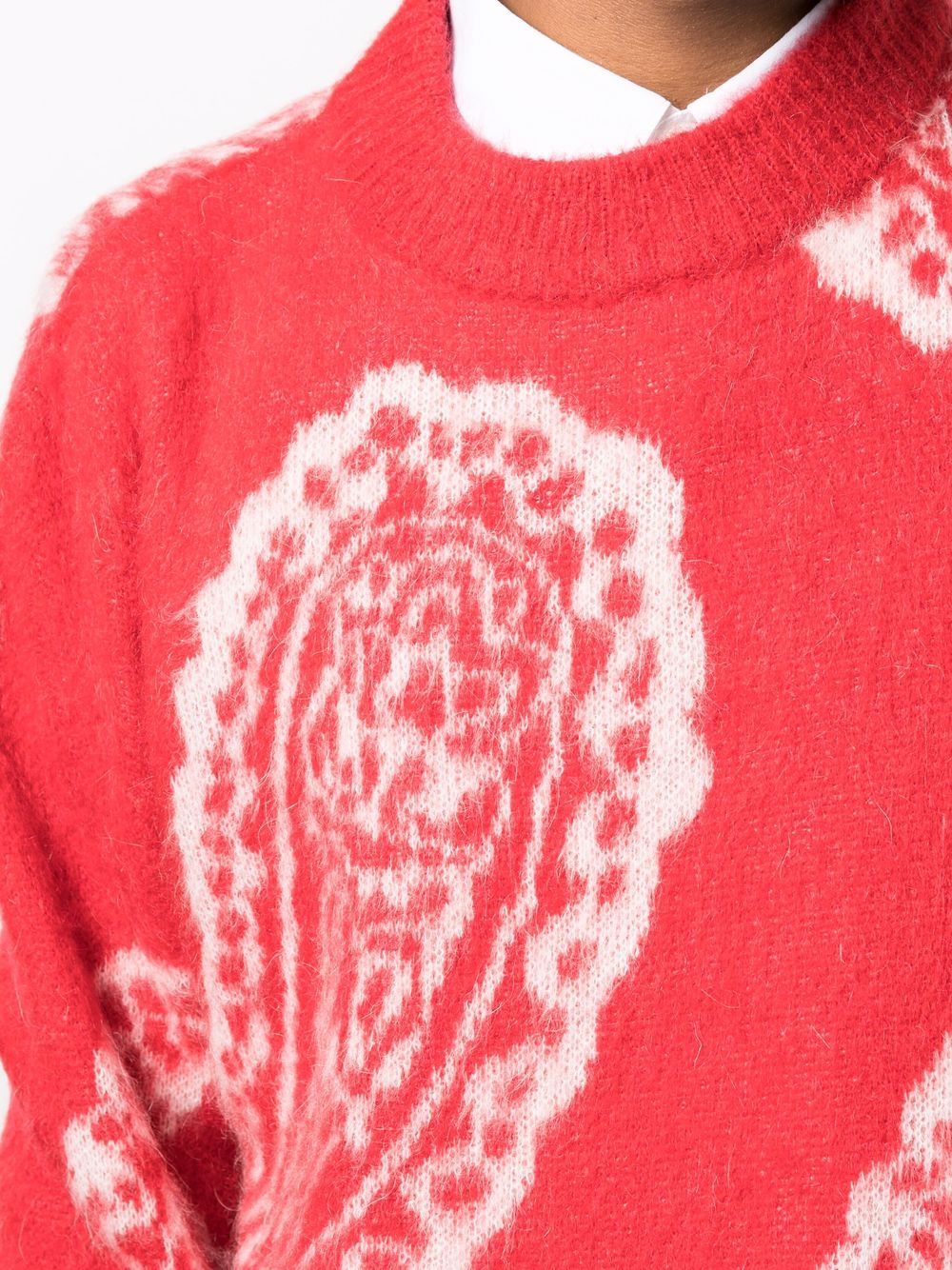 фото 424 paisley-print knitted jumper