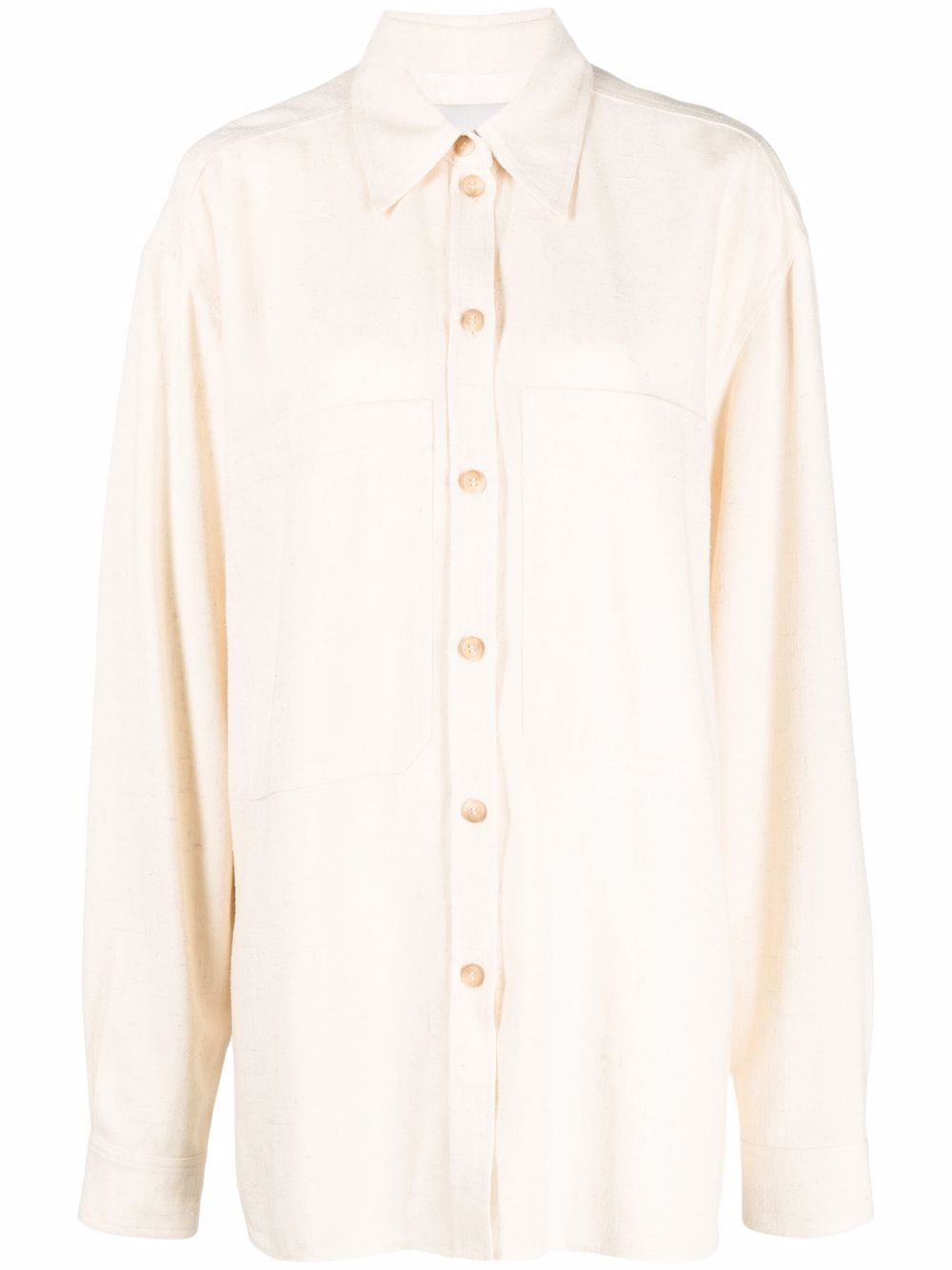 Nanushka patch pocket overshirt - Neutrals