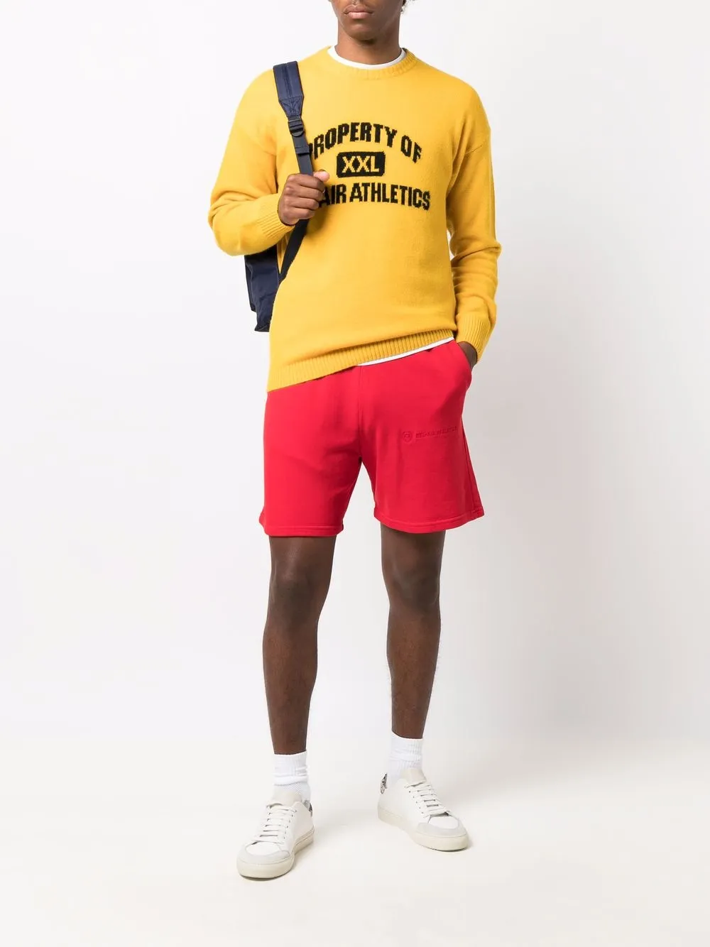 BEL-AIR ATHLETICS Trui met logoprint - Geel