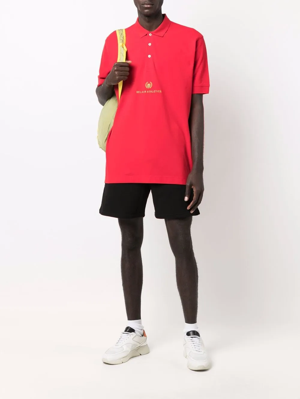 BEL-AIR ATHLETICS Poloshirt met geborduurd logo - Rood