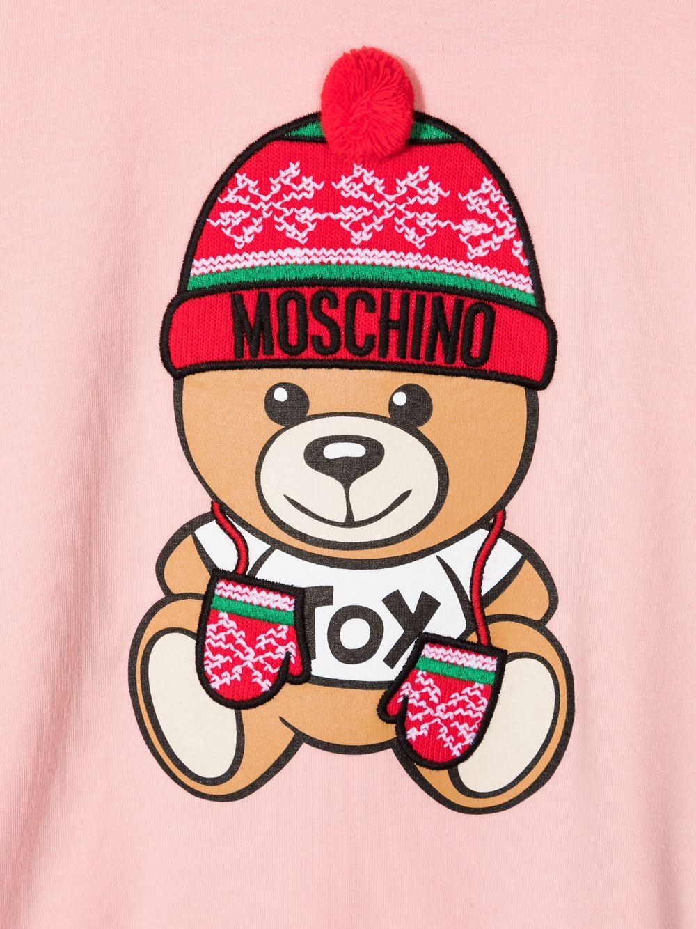 фото Moschino kids толстовка с принтом teddy bear