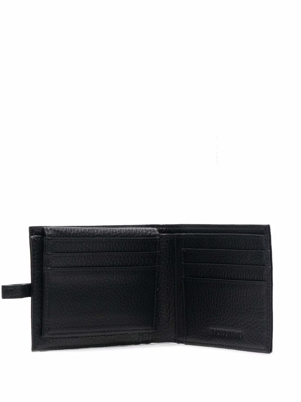 Shop Emporio Armani Pebbled-effect Leather Wallet In Schwarz