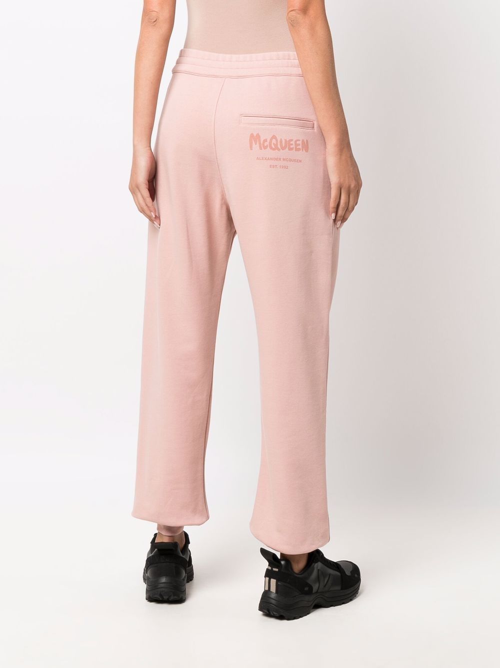 Shop Alexander Mcqueen Logo-print Track Pants In Rosa