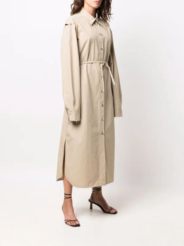 Nanushka Belted button-down Shirt Dress 