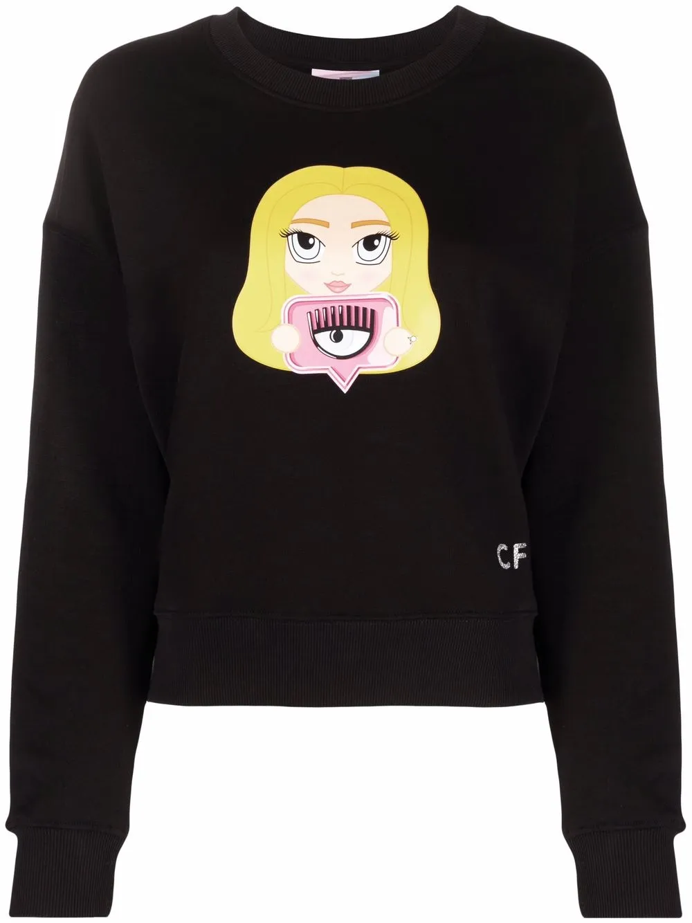 Chiara Ferragni sudadera con logo estampado - Negro