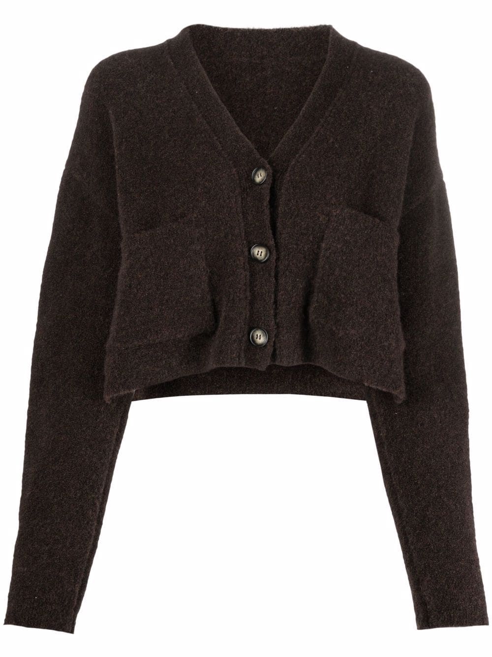 

Nanushka cropped knit cardigan - Brown