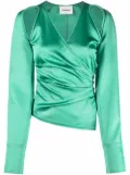Nanushka cut-out detail fitted top - Green