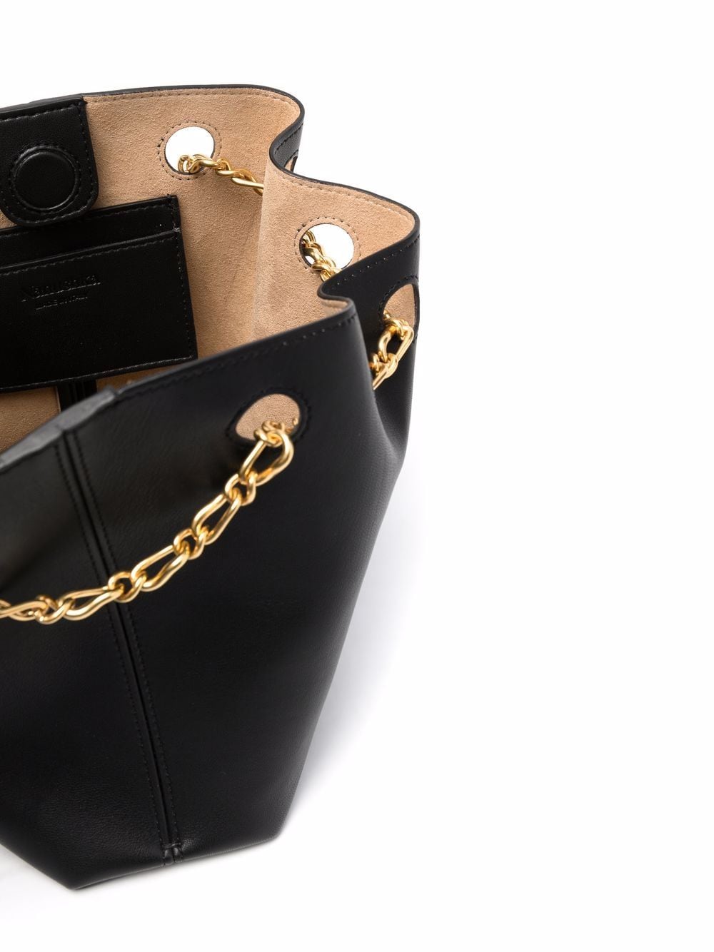Shop Nanushka Vegan-leather Chain-strap Tote Bag In Schwarz