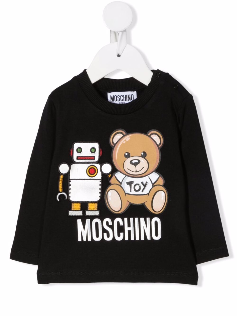 фото Moschino kids толстовка с принтом teddy bear