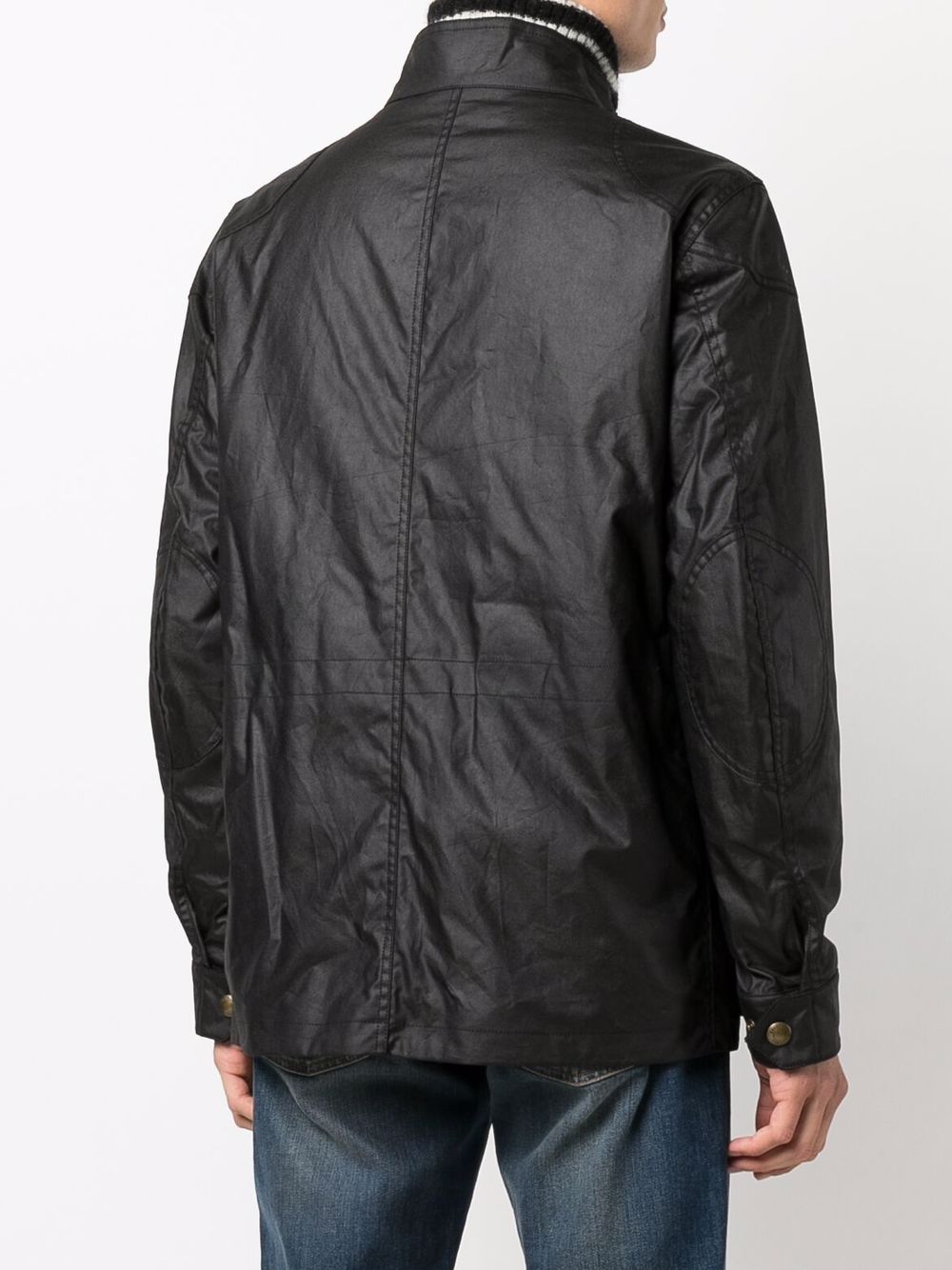 фото Belstaff coated flap-pocket jacket