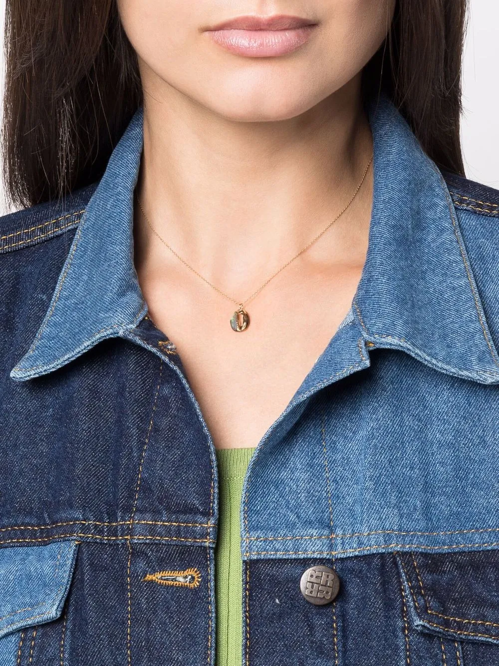 Pamela Love x Ebonee Davis Cowrie 14kt geelgouden oorbel - YELLOW GOLD