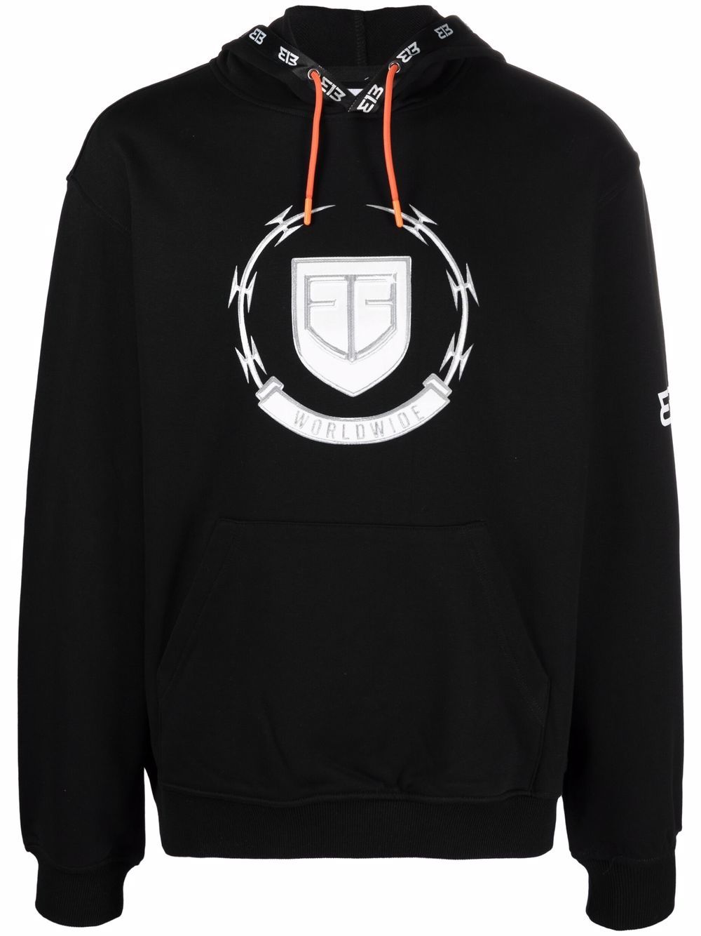 фото 313 worldwide logo-print cotton hoodie