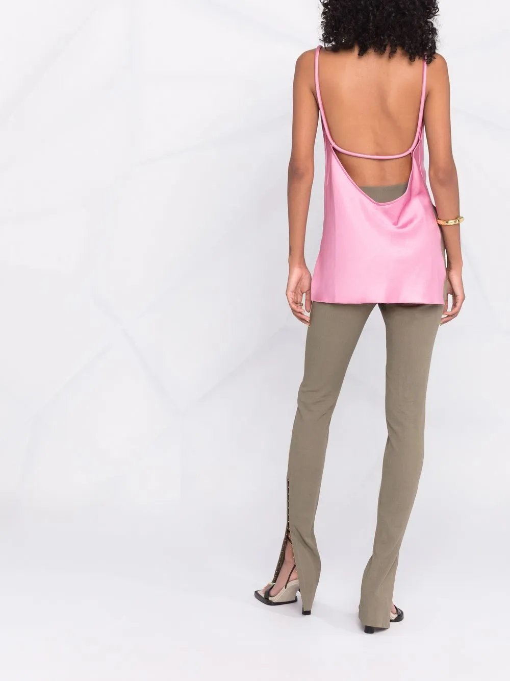 NANUSHKA 売れ筋商品|||ナヌーシュカ Tシャツ トップス レディース Tops Pink Nanushka Low Back Top | Pink | FARFETCH UZ