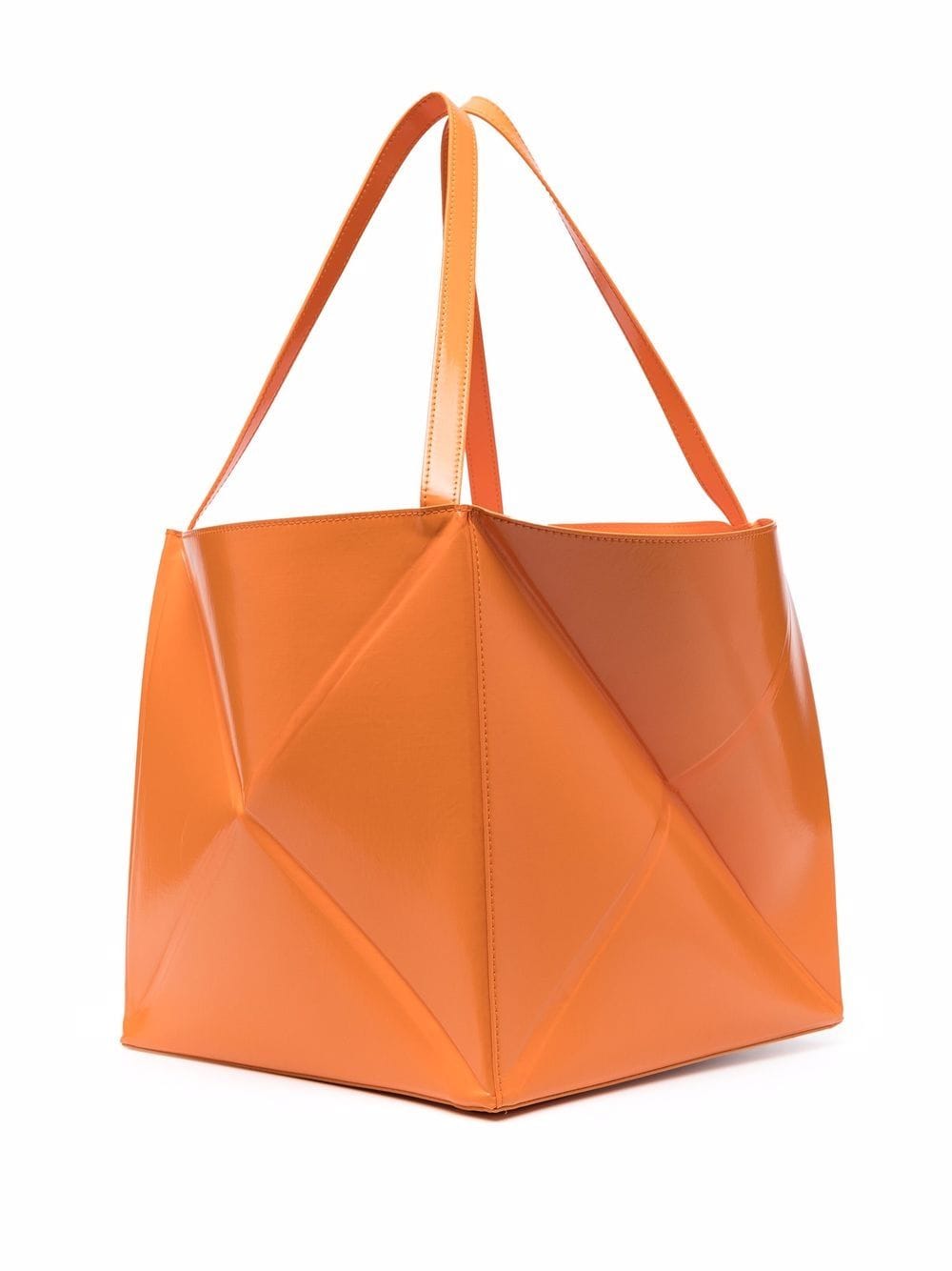 Shop Nanushka Vegan Leather Tote Bag In Orange