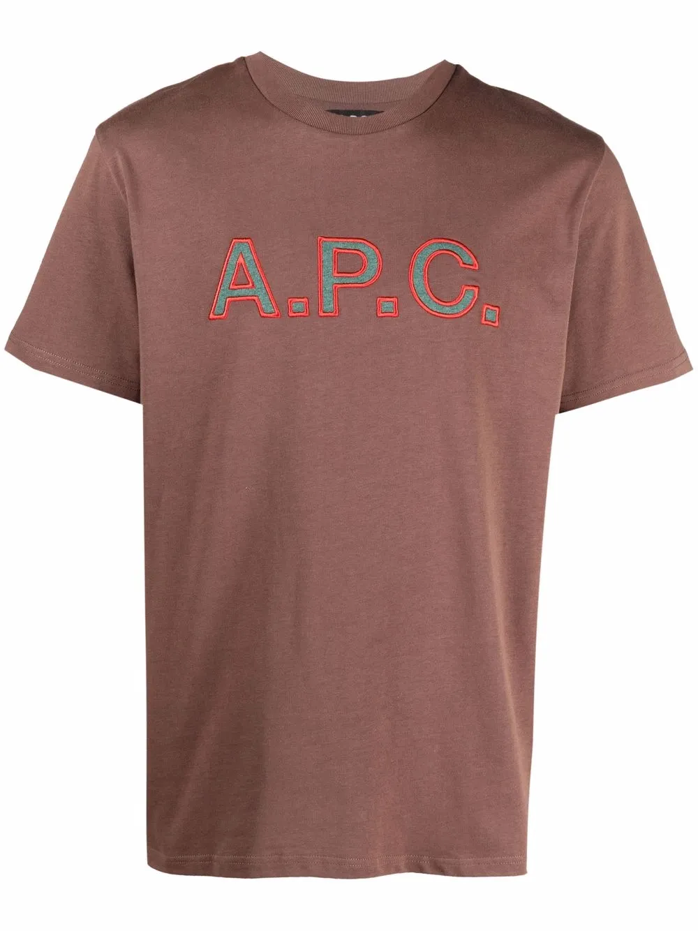 

A.P.C. embroidered logo T-shirt - Brown