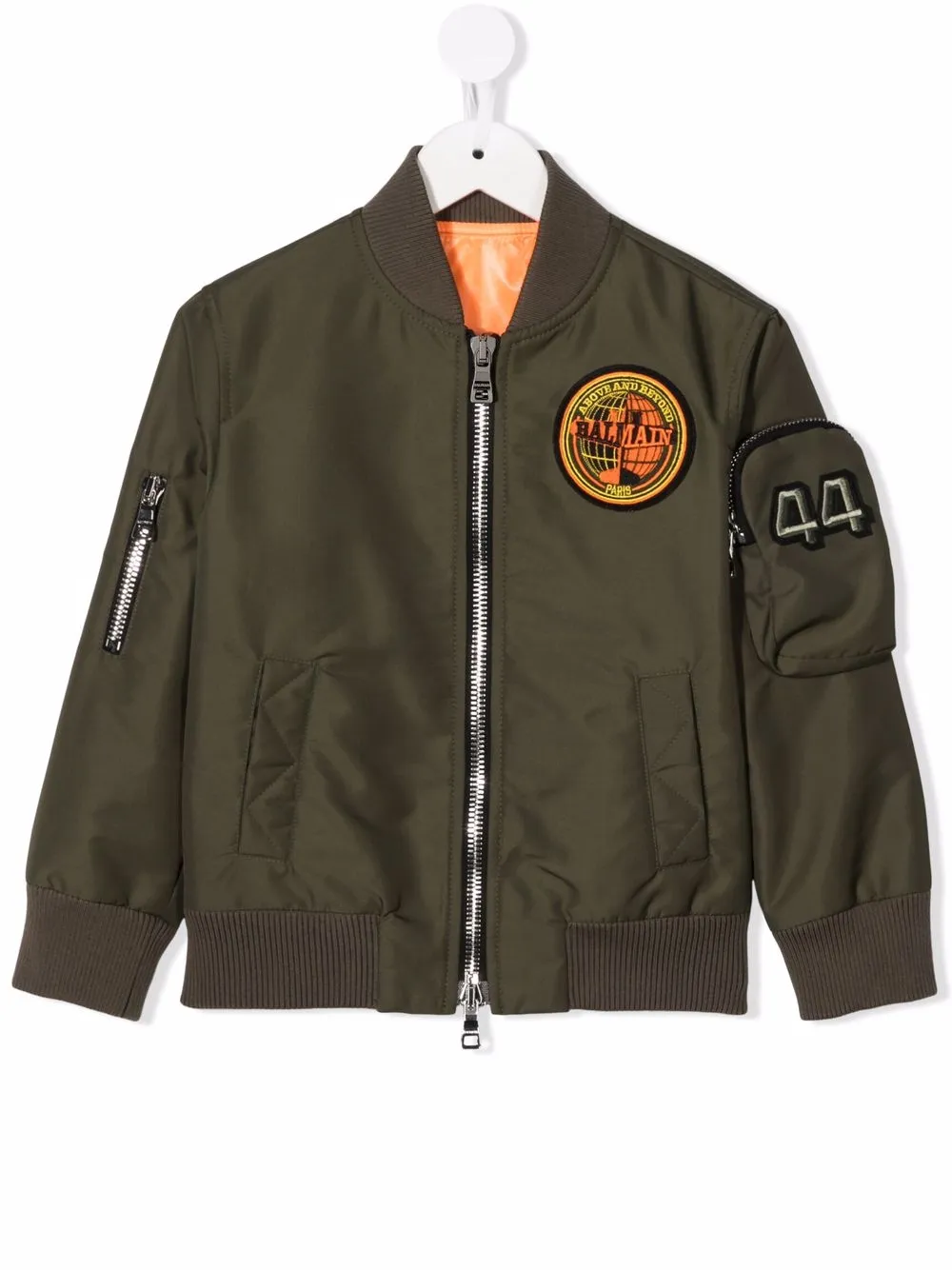 

Balmain Kids patch-detailed bomber jacket - Green