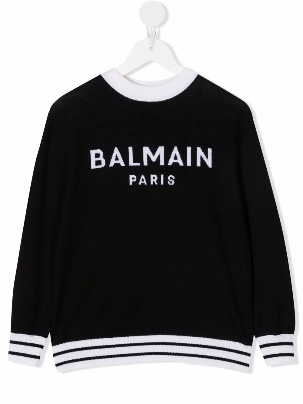 

Balmain Kids suéter con logo estampado - Negro