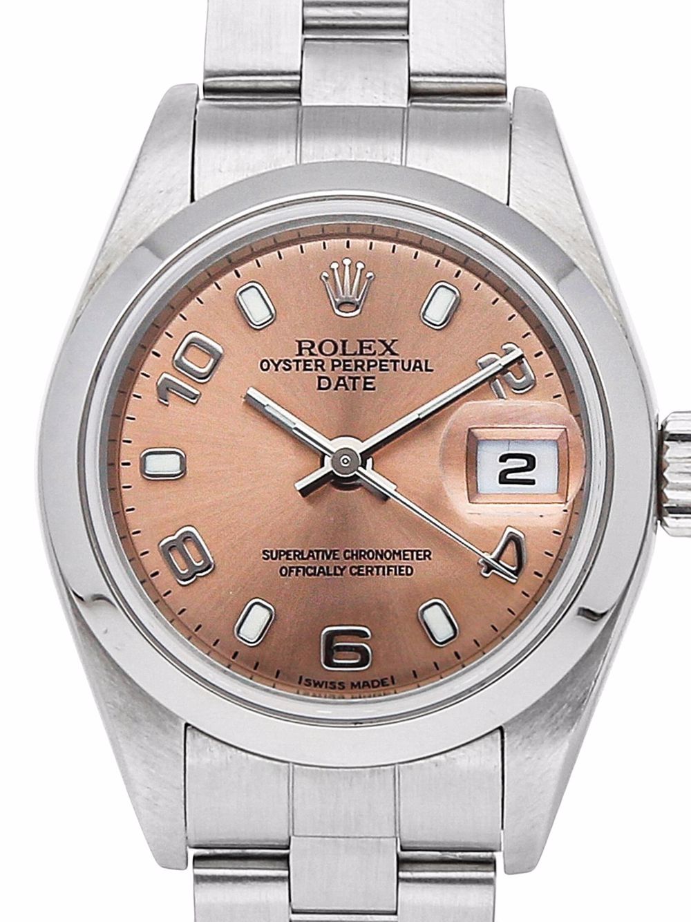 фото Rolex наручные часы oyster perpetual date pre-owned 26 мм 2001-го года