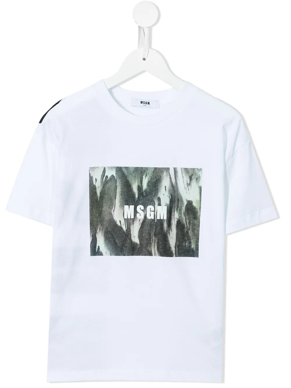 

MSGM Kids playera con logo estampado - Blanco