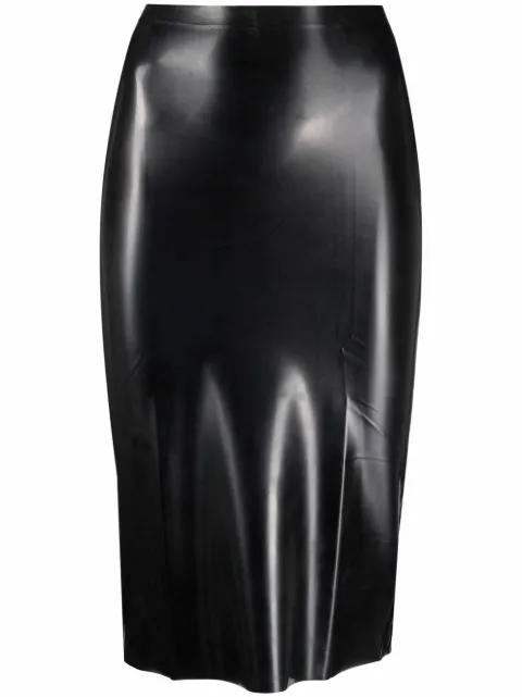 Giuseppe Di Morabito high-shine midi skirt