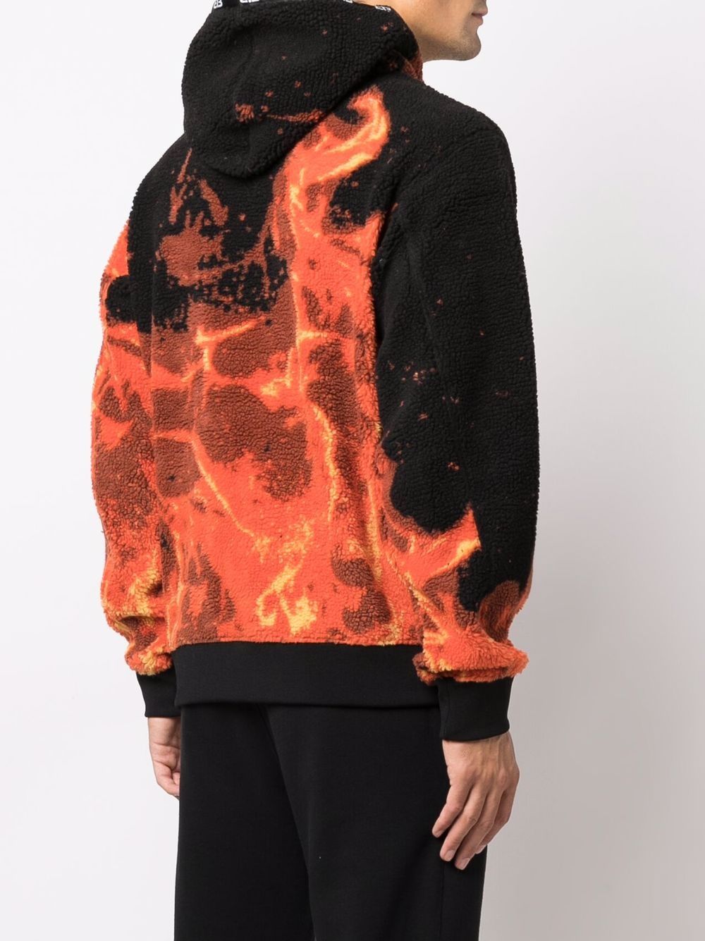 фото 313 worldwide flame-print fleece hoodie