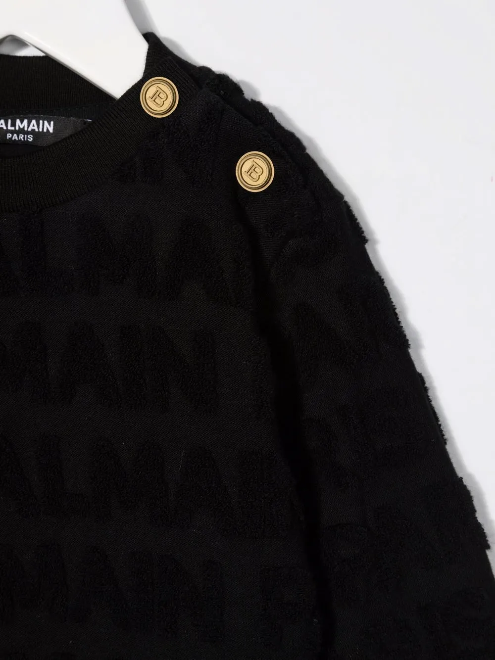 фото Balmain kids толстовка с объемным логотипом