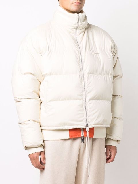 oversized white puffer coat