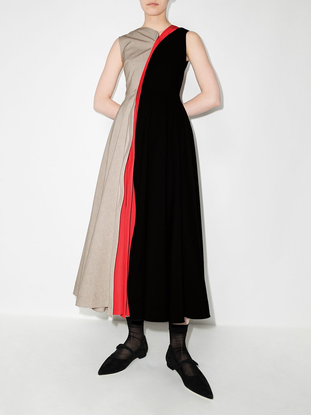 фото Roksanda emina colour-block pleated dress