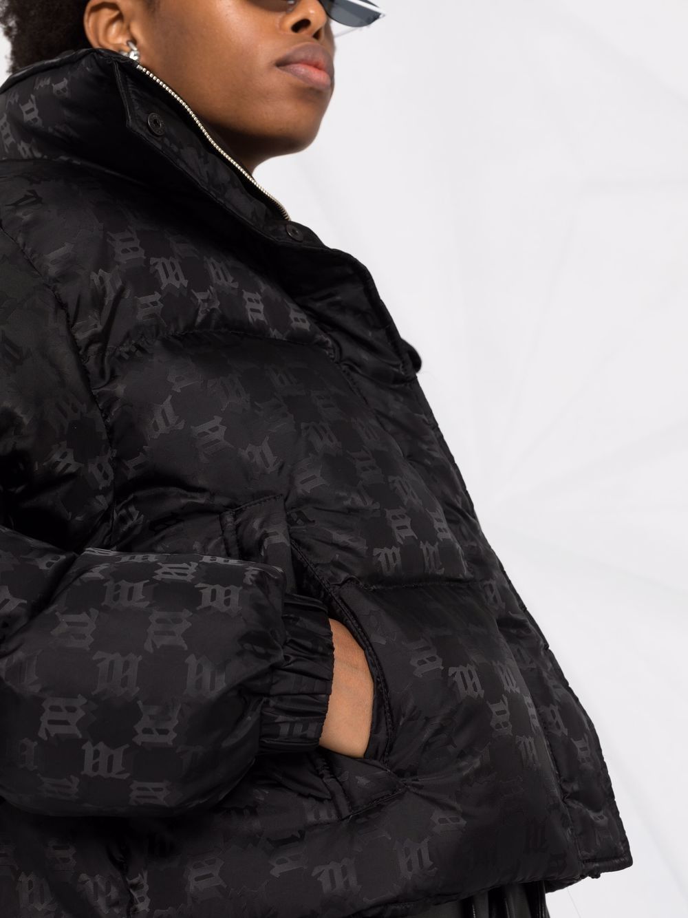 MISBHV monogram-pattern Padded Jacket - Farfetch