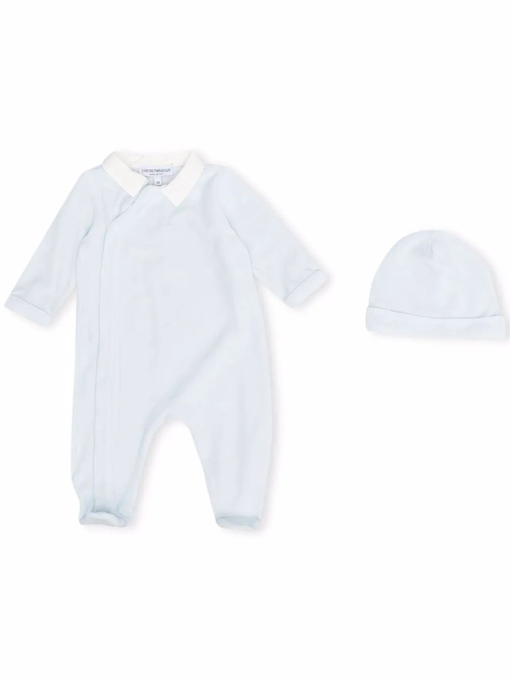 

Emporio Armani Kids mélange-effect babygrow set - Blue