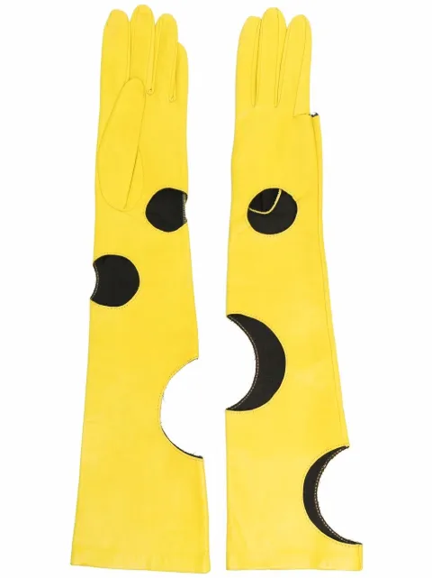 Manokhi guantes con detalle de aberturas