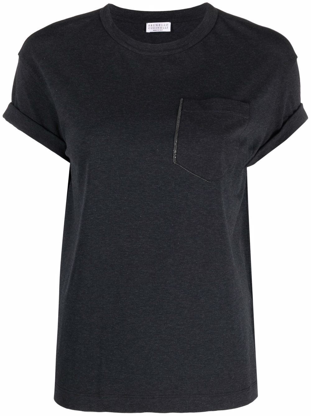 

Brunello Cucinelli playera con detalle de bolsillo - Gris