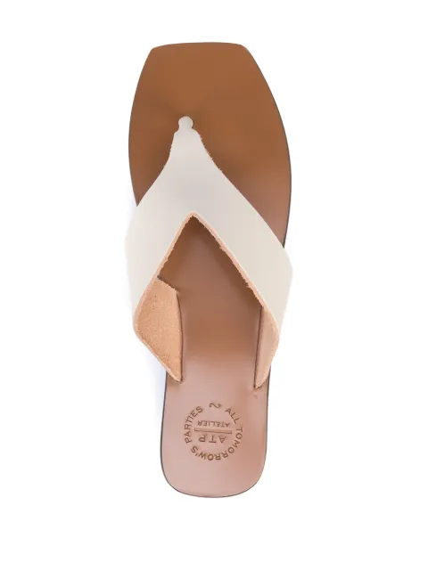 ATP Atelier white platform thong sandals for women | 110951 at Farfetch.com