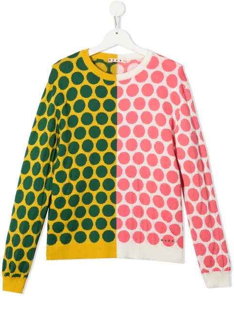 Marni Kids كنزة بحياكة إنتارسيا ومنقطة