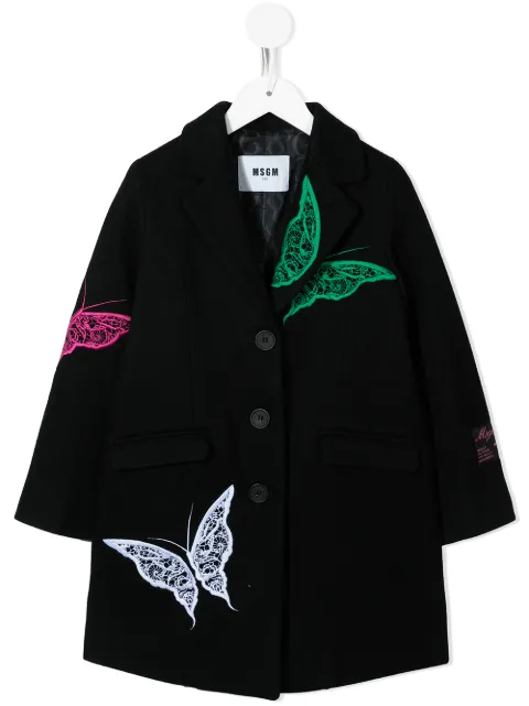 Msgm Kids معطف بصف أزرار