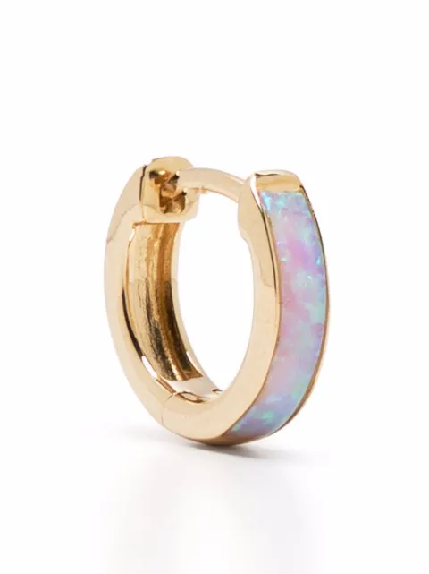 Pamela Love 14kt yellow gold Inlay opal huggie earring