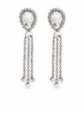 Alessandra Rich crystal drop earrings - Silver