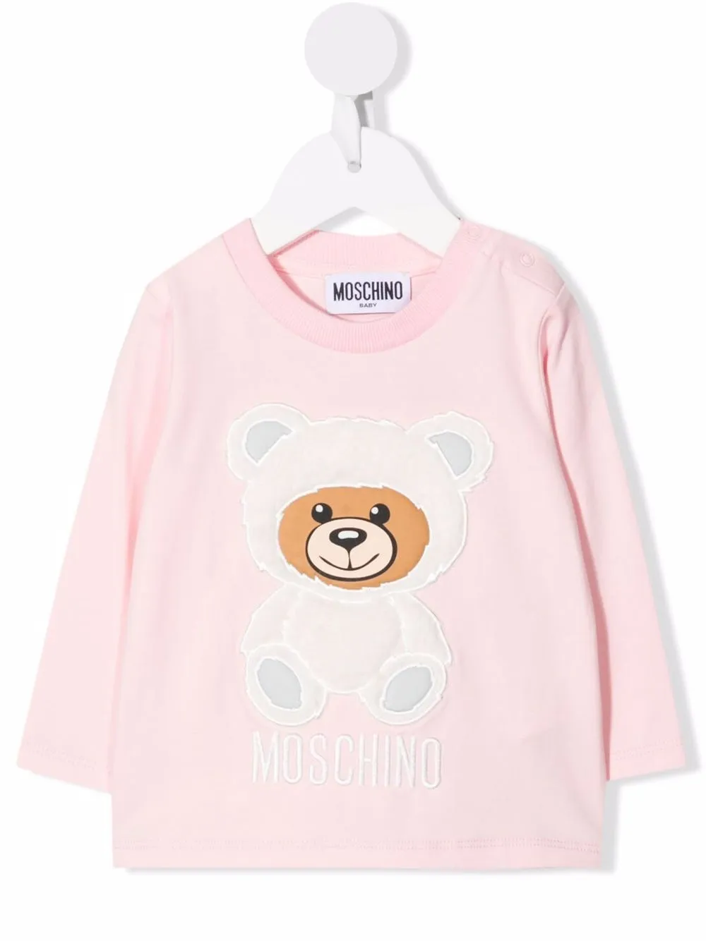 

Moschino Kids playera con motivo Teddy Bear - Rosado