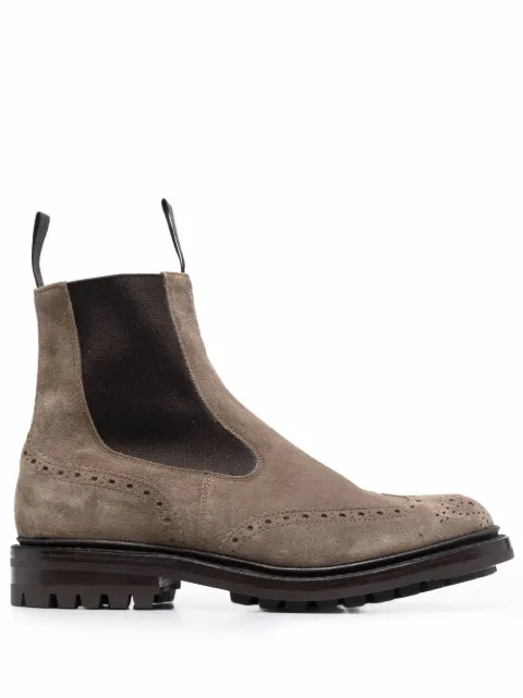 Tricker's slip-on suede boots
