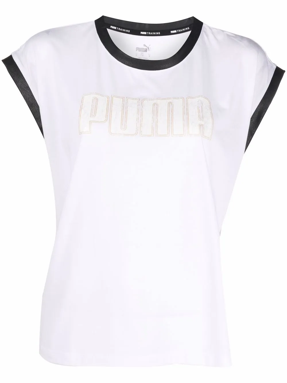 фото Puma футболка с контрастной отделкой и логотипом