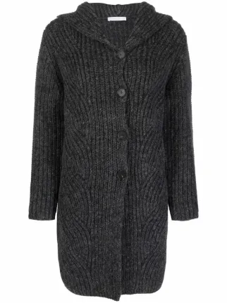 Nero Farfetch Donna Abbigliamento Maglioni e cardigan Cardigan Cardigan lungo 