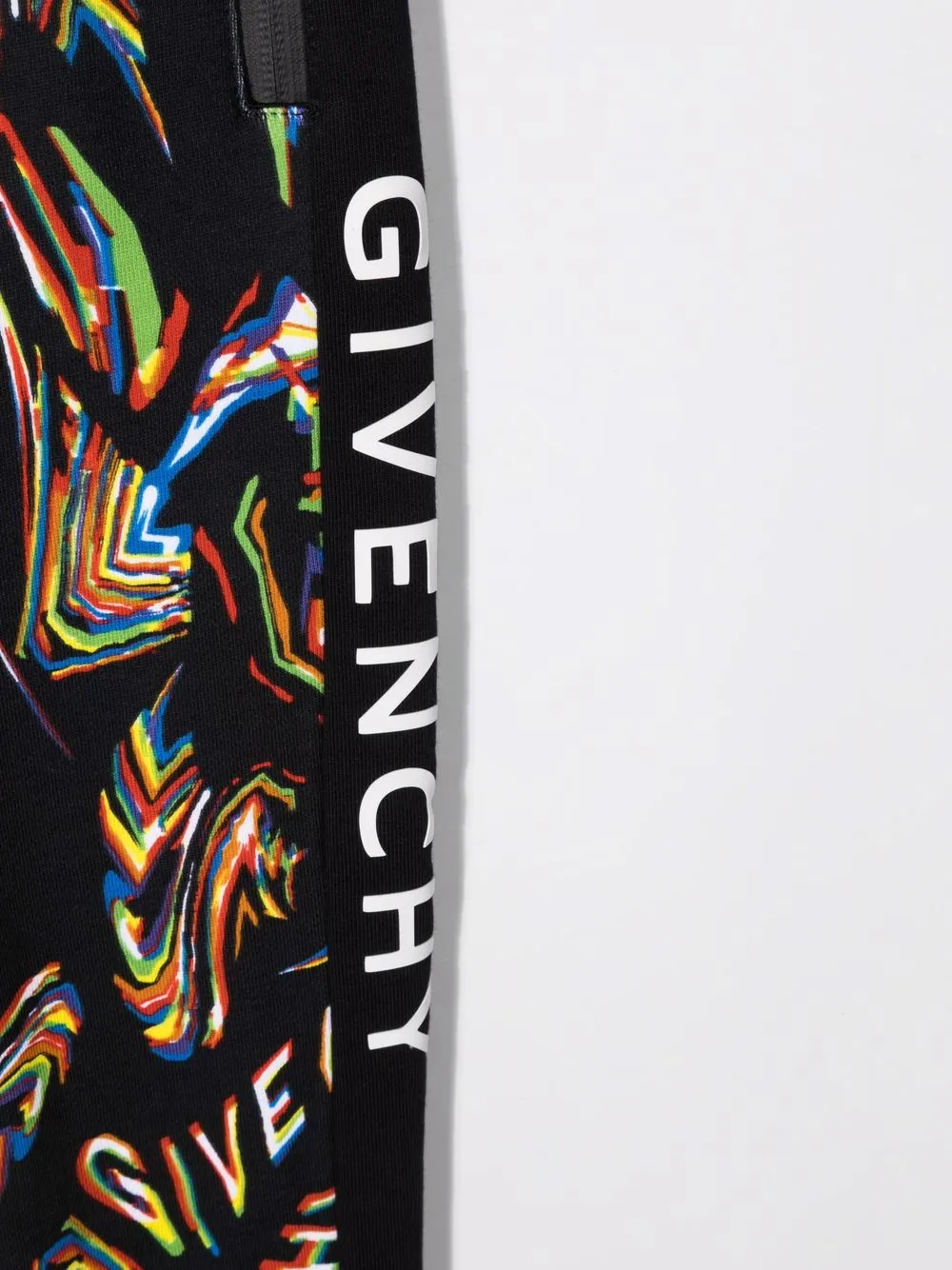 Givenchy Boys' Glitch-print Jogger Pants In Black